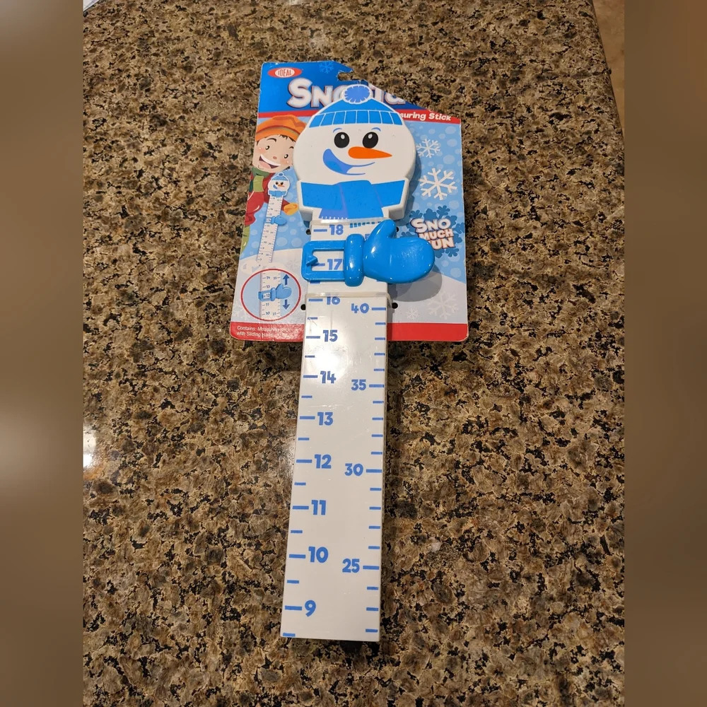 Snowman Measuring Stick Winter Mountain Adjustable Snow Day Outside